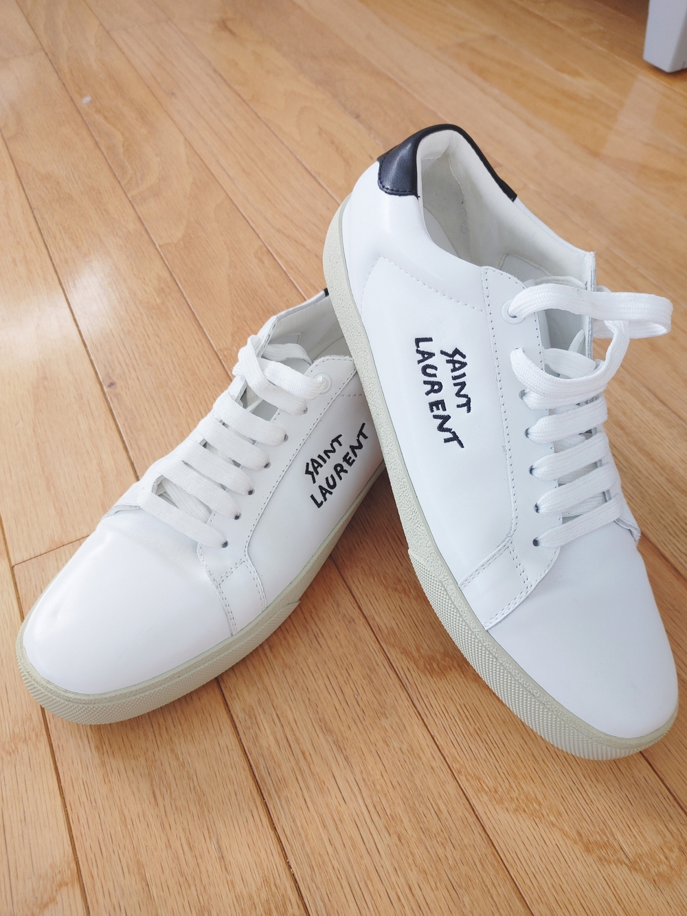 🆕 Saint Laurent White Low-Top Leather Sneakers